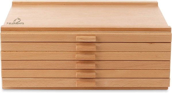 KINGART® Wooden Artist Storage Box, 6-Drawer, Designed Storage for Art  Materials, Natural Finish