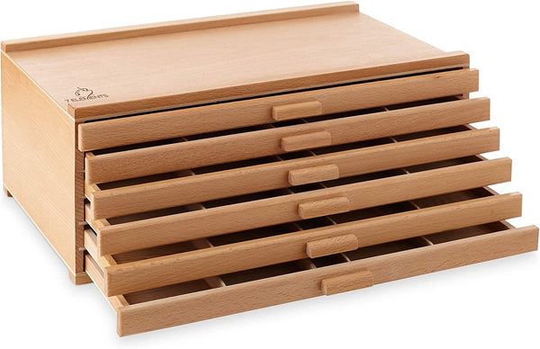 Wooden Art Supply Storage Box