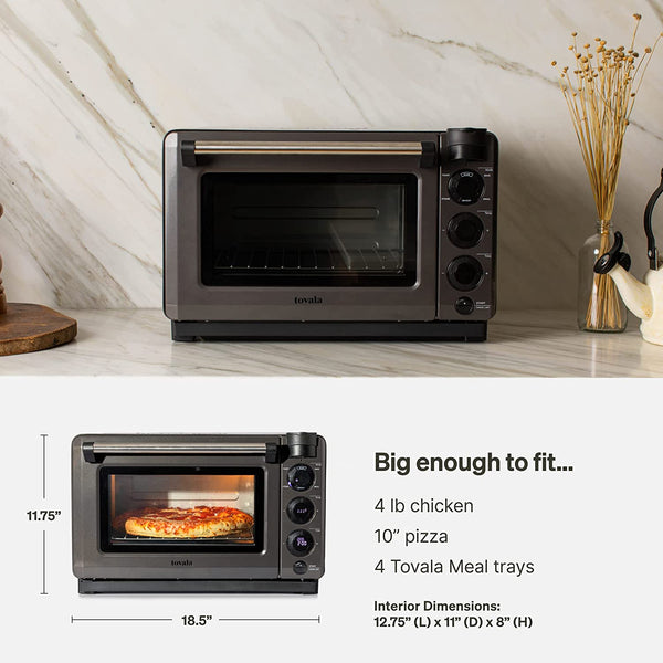 Tovala Smart Oven, 5-in-1 Air Fryer Oven Combo - Air Fry, Toast, Bake,  Broil, and Reheat - Smartphone Controlled Countertop Convection and Toaster