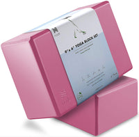 Premium Yoga Block Set of 2, 4 Inch Thick Foam Brick - Eco Trade Company