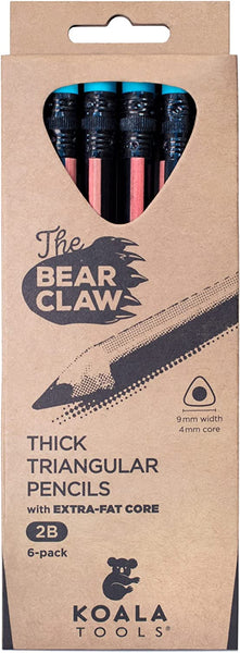 WEIBO Bear Claw Pencils (Pack Of 12) - Fat, Thick, Strong, Triangular Grip  Pencils, Graphite, HB Lead With Eraser - Suitable For Kids, Art, Drawing,  Drafting, Sketching & Shading 