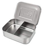 Stainless Steel Food Container - Three Sections for Snacks On the Go - Eco-Friendly, Dishwasher Safe, BPA-Free - Stainless Lid - All Stainless - Eco Trade Company