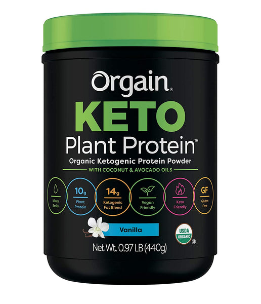 Orgain Keto Plant-Based Protein Powder, Chocolate- Keto Friendly, Organic, Vegan, Gluten Free, Organic Prebiotic Fiber, 0.97 Pound - Eco Trade Company