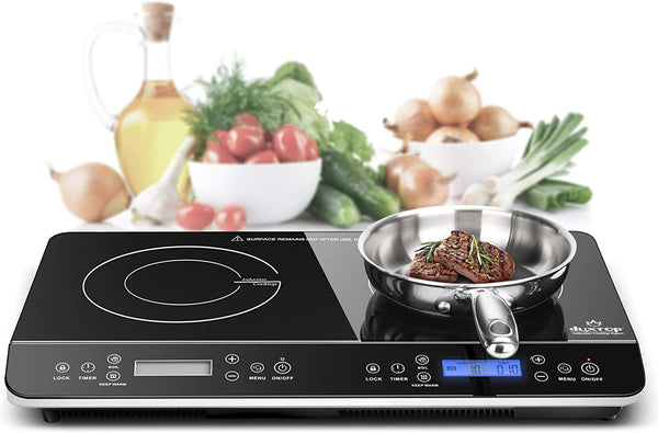 Induction Cooktop, 120V 1800W Electric Cooktop 2 Burner with