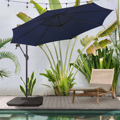 le conte metz 10 ft. offset hanging patio umbrella Aoodor 10ft. with Base Enjoy 79 square feet of shade which means more room between you Bluu BANYAN 10 ft Patio