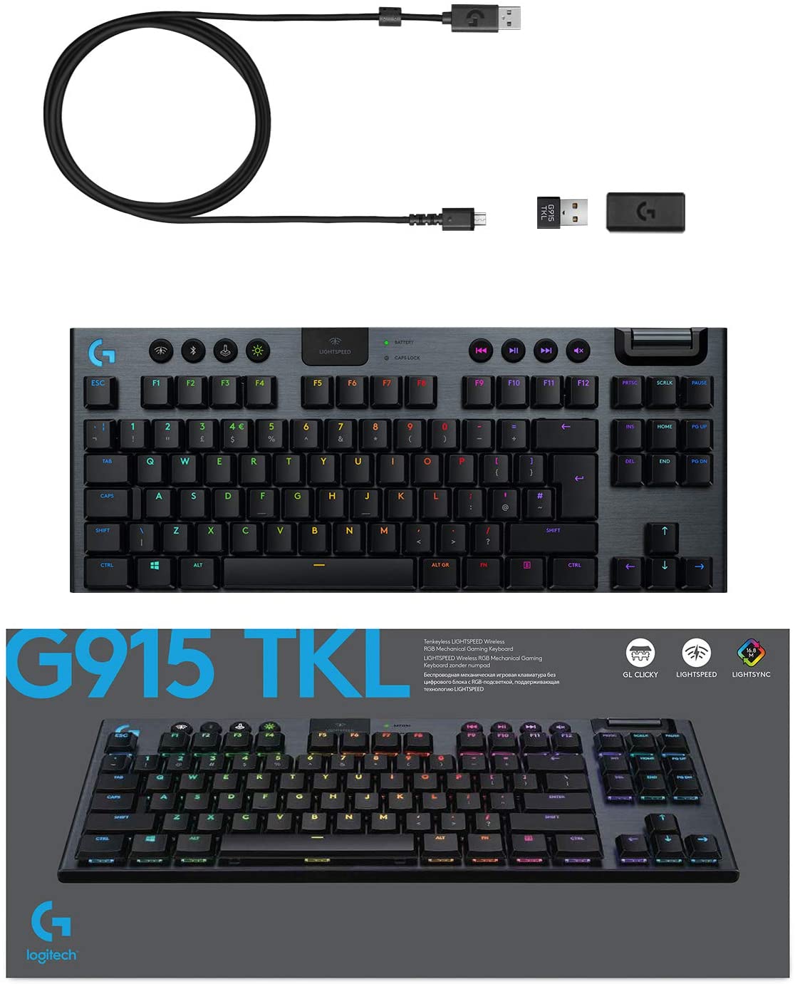 Lightspeed Wireless RGB Mechanical Gaming Keyboard, Low Profile Switch Options, Lightsync RGB, Advanced Wireless and Bluetooth Support - Eco Trade Company