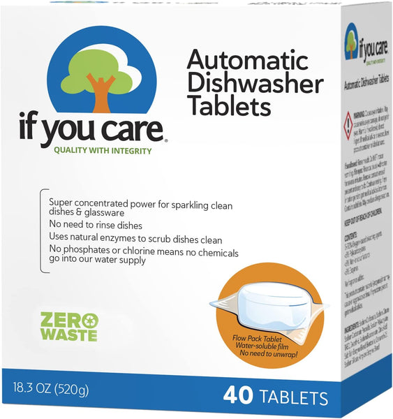 Plant Based Biodegradable Automatic Dishwasher Tablets, 40 Count - Eco Trade Company
