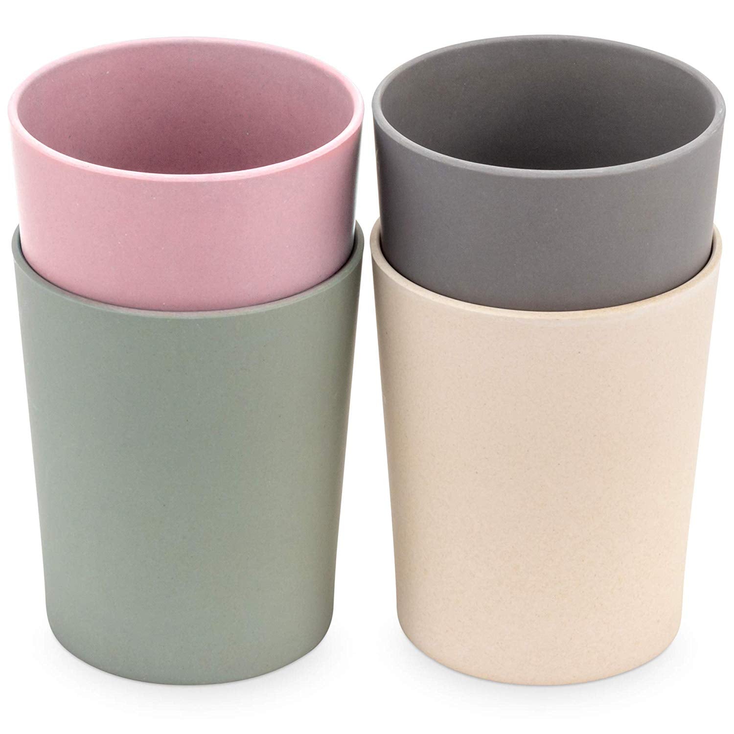 Bamboo Toddler Cups - 4 pc Set,10 fl oz. Eco-Friendly, Non-Toxic Non-Plastic Cups - Dishwasher Safe - BPA Free - Eco Trade Company