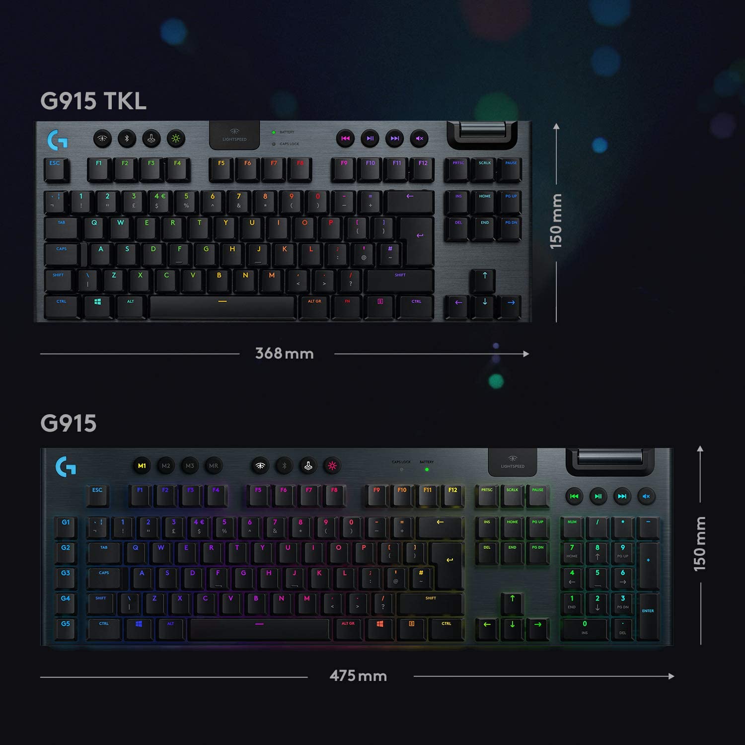Lightspeed Wireless RGB Mechanical Gaming Keyboard, Low Profile Switch Options, Lightsync RGB, Advanced Wireless and Bluetooth Support - Eco Trade Company