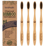 Biodegradable Eco-Friendly Natural Bamboo Charcoal Toothbrush - Pack Of 4 - Eco Trade Company