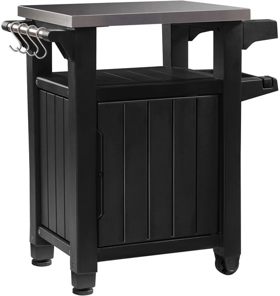 OOX Portable Grill Table with Double-Shelf for Outdoor Prep