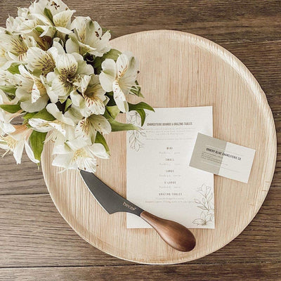 Naturally Chic Palm Leaf Compostable Serving Trays - 13” Round, Biodegradable Disposable Eco Friendly Bamboo Like Trays for Weddings, Parties, BBQs, Events (100 Pack) - Eco Trade Company
