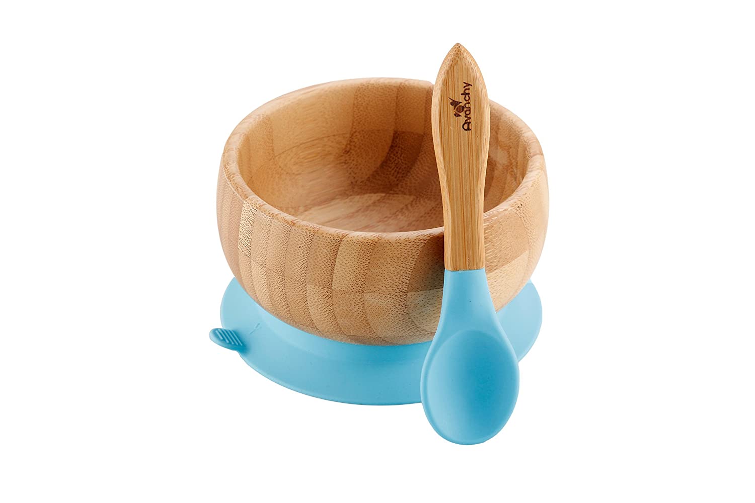 Organic Bamboo Infant Feeding Bowls + Soft Tip Silicone Spoon Set, BPA Free - Eco Trade Company