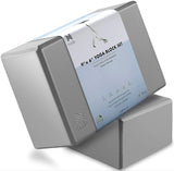 Premium Yoga Block Set of 2, 4 Inch Thick Foam Brick - Eco Trade Company