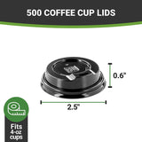 4 Oz Coffee Cup Lids, 500 Leak-Resistant Coffee Lids - Eco Trade Company