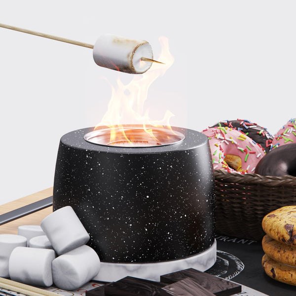 Tabletop Mini Fire Pit, Concrete Fire Pit Portable Ethanol Bowl, Smoke ...