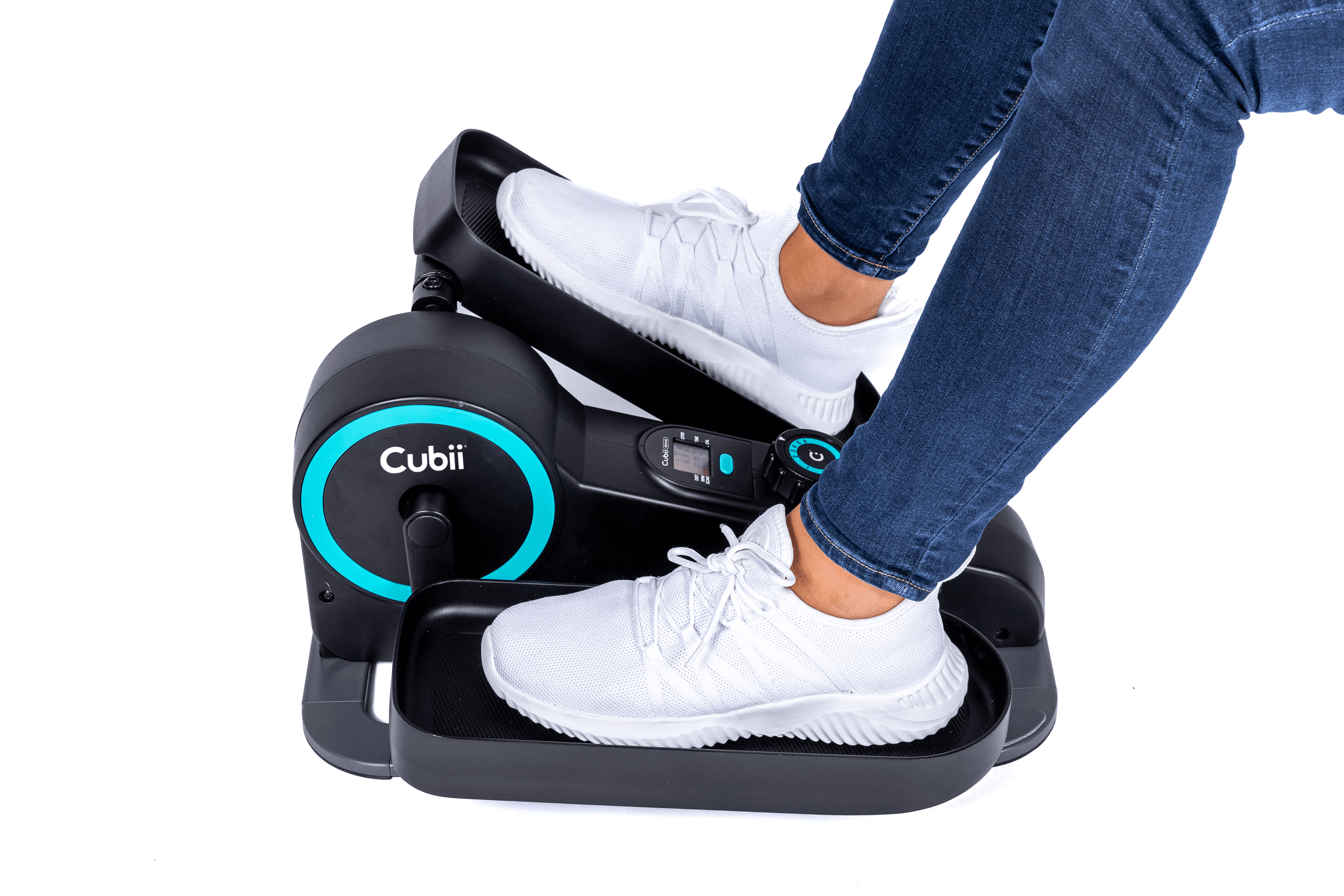 Cubii Jr. Compact Seated Elliptical with Monitor & Nonslip Mat 