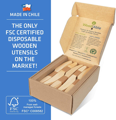 Disposable Wooden Forks, Spoons, Knives - Alternative to Plastic Cutlery - Eco Biodegradable - Eco Trade Company