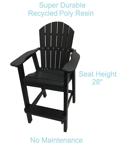 Recycled Poly Resin Balcony Chair – Durable and Eco-Friendly Made in USA - Eco Trade Company
