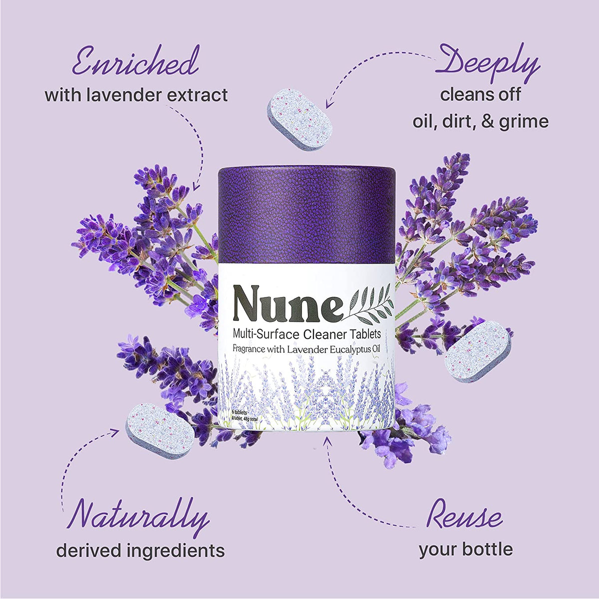 MultiPurpose Cleaning Tablets 6 Pack 24 fl oz each Shower, Counter