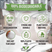 100% Compostable & Biodegradable Tablecloth Cover, Eco-Friendly Recyclable, Plastic Free Transparent White Disposable Table Cover Roll with Cutter - Eco Trade Company