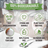 100% Compostable & Biodegradable Tablecloth Cover, Eco-Friendly Recyclable, Plastic Free Transparent White Disposable Table Cover Roll with Cutter - Eco Trade Company