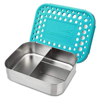 Stainless Steel Food Container - Three Sections for Snacks On the Go - Eco-Friendly, Dishwasher Safe, BPA-Free - Stainless Lid - All Stainless - Eco Trade Company