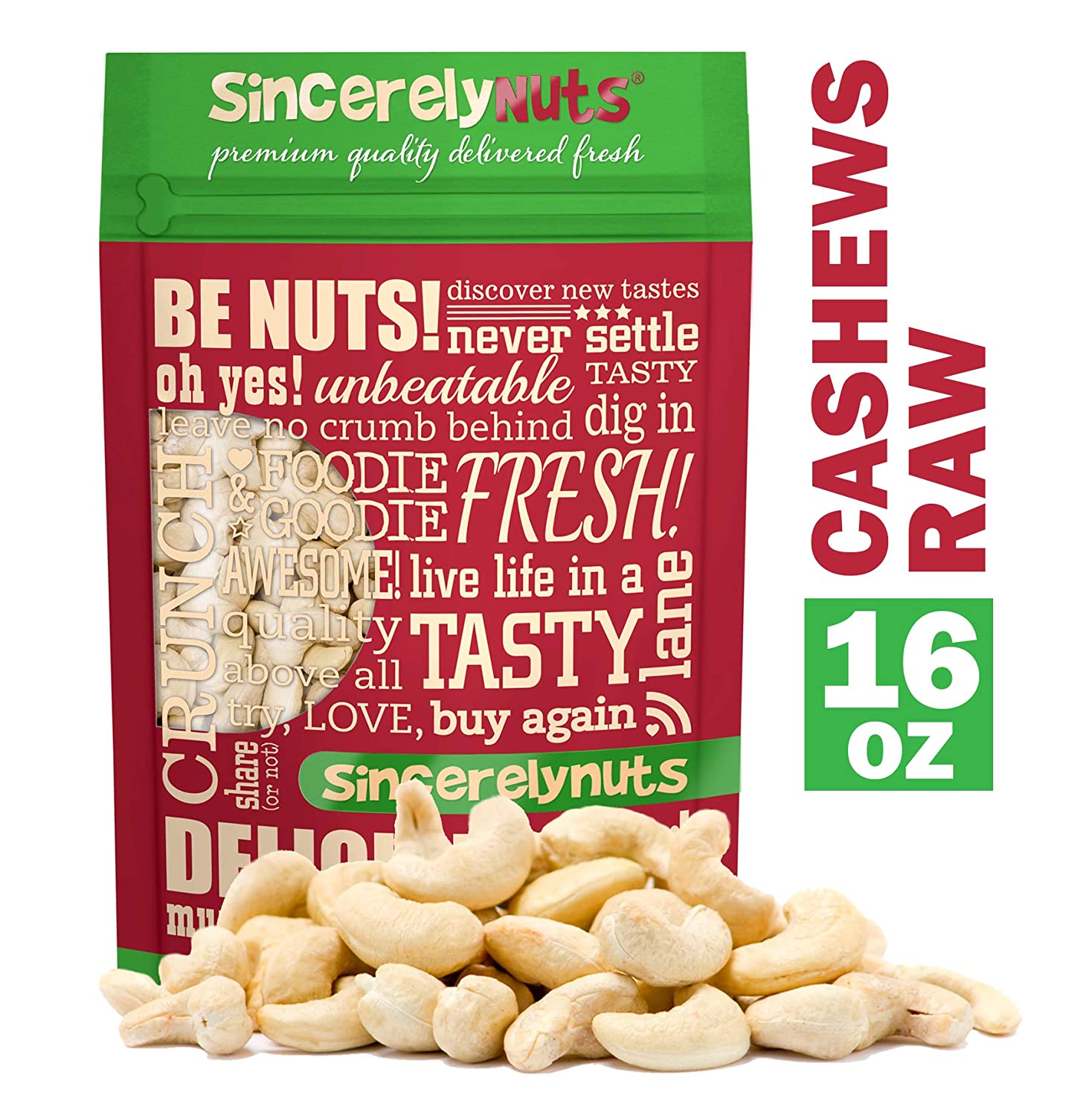 Sincerely Nuts Raw Cashews Whole & Unsalted No Shell - Eco Trade Company