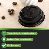 4 Oz Coffee Cup Lids, 500 Leak-Resistant Coffee Lids - Eco Trade Company