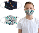 Kids face mask | 100% Cotton Comfortable Easy Breathing | 2 pcs Set for Children - Eco Trade Company