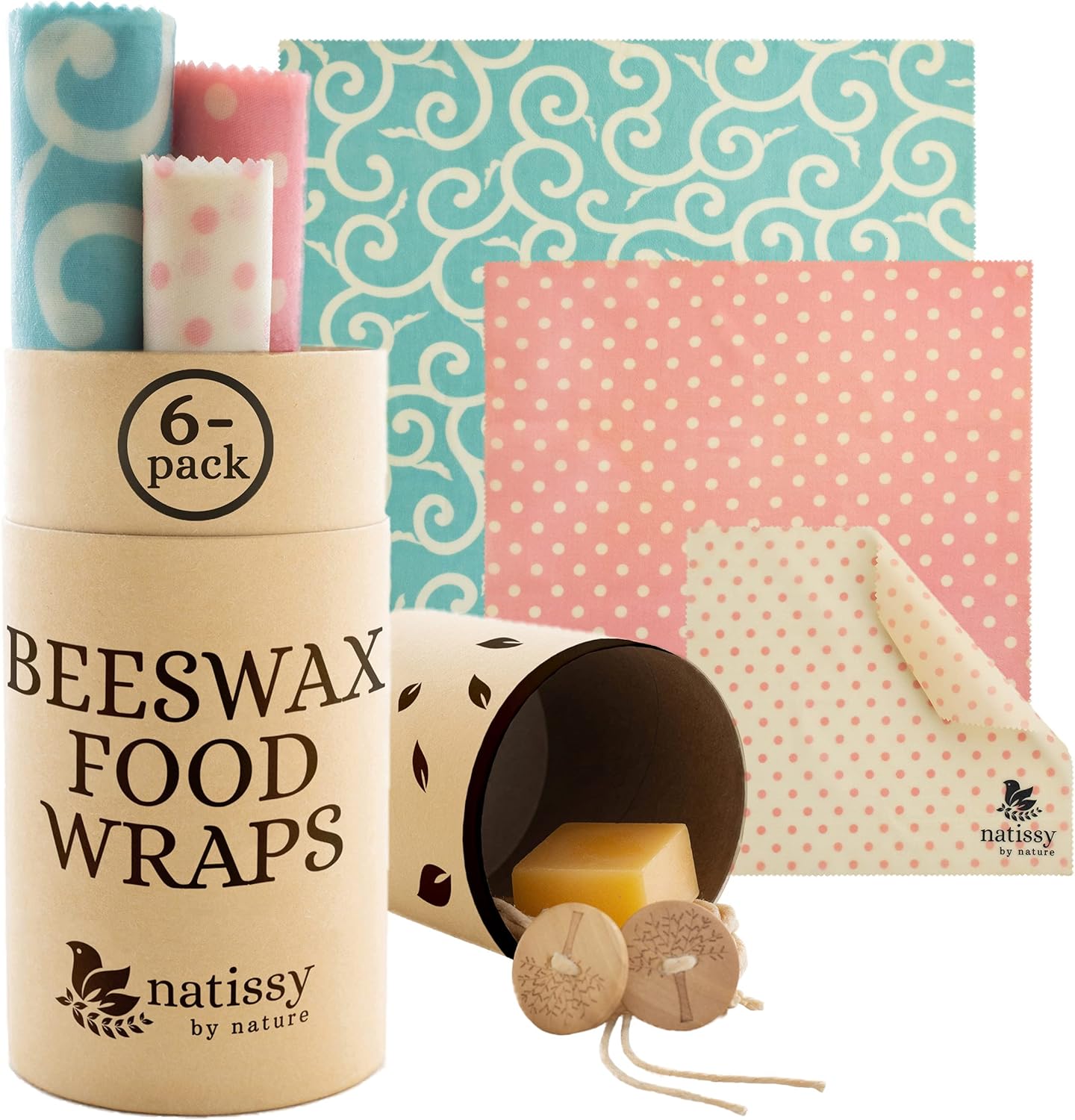 Reusable Beeswax Wraps for Food, Organic Wax Wraps for Food Reusable ...