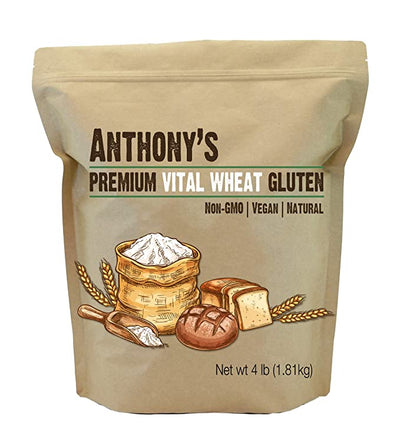 Anthony's Vital Wheat Gluten, 4lbs, High in Protein, Vegan, Non GMO, Keto Friendly, Low Carb - Eco Trade Company