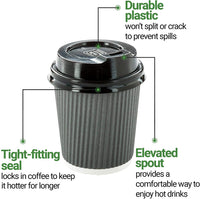 4 Oz Coffee Cup Lids, 500 Leak-Resistant Coffee Lids - Eco Trade Company