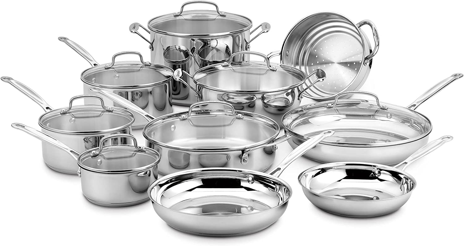 17 Piece Chef's Classic Stainless Steel Cookware Set