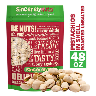 Sincerely Nuts Large Pistachios Roasted & Unsalted in Shell - Eco Trade Company