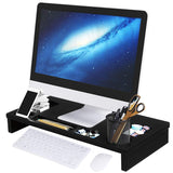 Monitor Stand Riser with Storage Organizer Bamboo Wood - Eco Trade Company