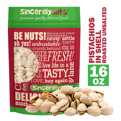Sincerely Nuts Large Pistachios Roasted & Unsalted in Shell - Eco Trade Company