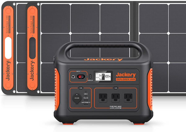 Jackery Explorer 1000 Plus Portable Power Station,1264Wh Solar Generator  (Solar Panel Not Included) with 2000W Output, Expandable to 5kWh for  Camping