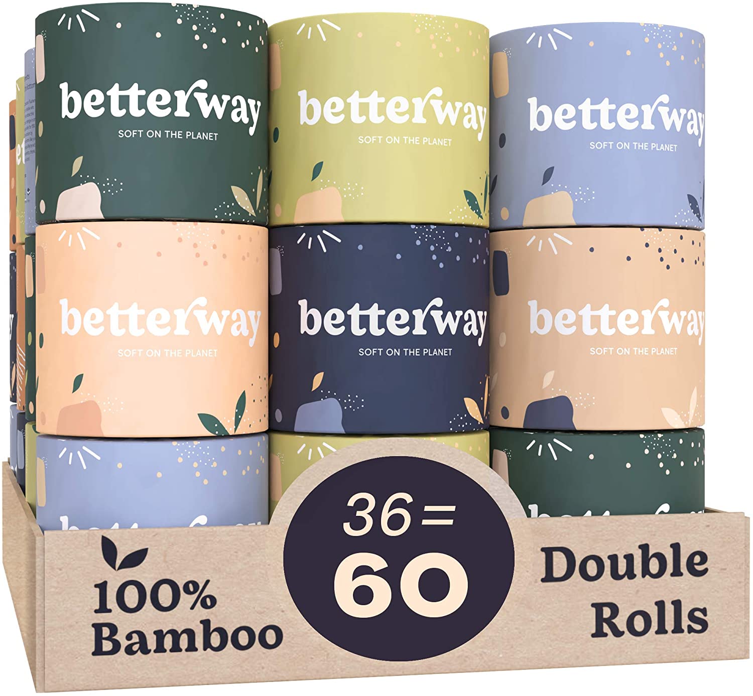 Premium 100% Bamboo Toilet Paper - Double Length Rolls