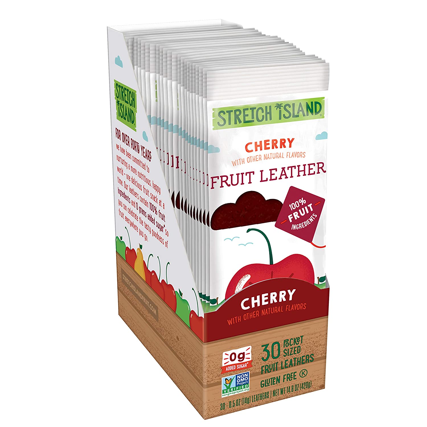 Fruit Leather, 0.5 Ounce Leathers, 30 Count - Eco Trade Company