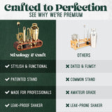 Bartender Kit: 10-Piece Bar Set Cocktail Shaker Set with Stylish Wooden Stand - Eco Trade Company