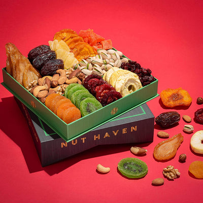 Christmas Holiday Fresh Dried Fruit & Nuts Gift Basket - Eco Trade Company