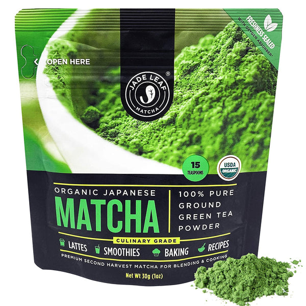 Jade Leaf Matcha Green Tea Powder - Organic, Authentic Japanese Origin - Culinary Grade - Eco Trade Company