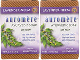 Ayurvedic Bar Soap Lavender-Neem - All Natural Handmade and Eco-friendly Bar Soap for Sensitive Skin - 2.75 oz (2 Pack) - Eco Trade Company