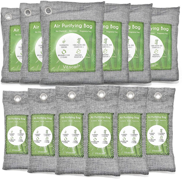 Bamboo Charcoal Air Purifying Bag (200g), 8 Pack – 21supply