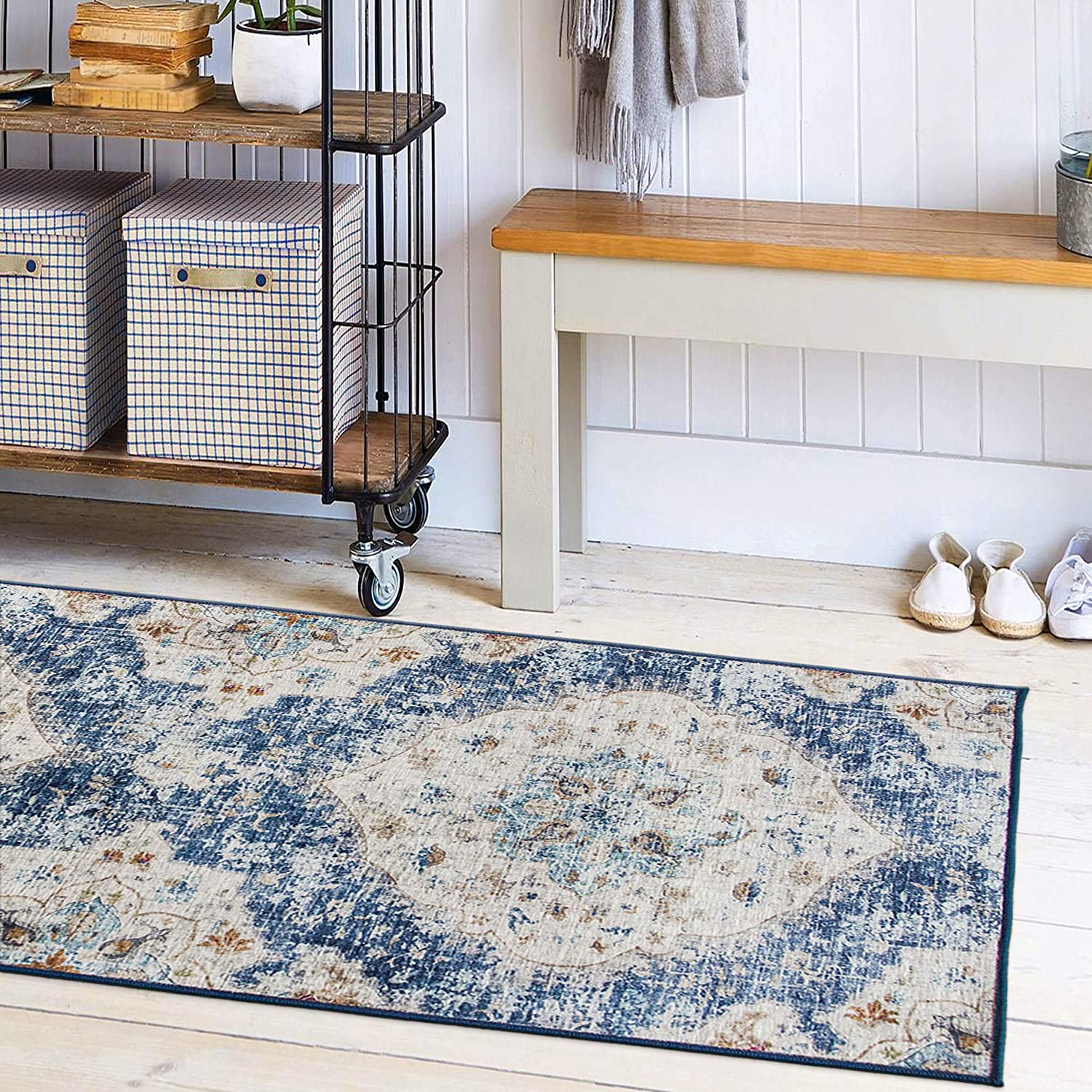 Machine Washable Rug - Stain Resistant, Non-Shed - Eco-Friendly, Non-Slip, Family & Pet Friendly - Made from Premium Recycled Fibers - Eco Trade Company