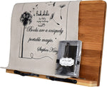 Bamboo Book Stand Cookbook Holder Book Rest Reading Stands Tablet Holders - Eco Trade Company