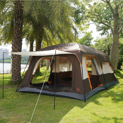 Extra Large Tent 10-12 Person Family Cabin Tents, 2 Rooms, Straight Wa – Eco Trade Company