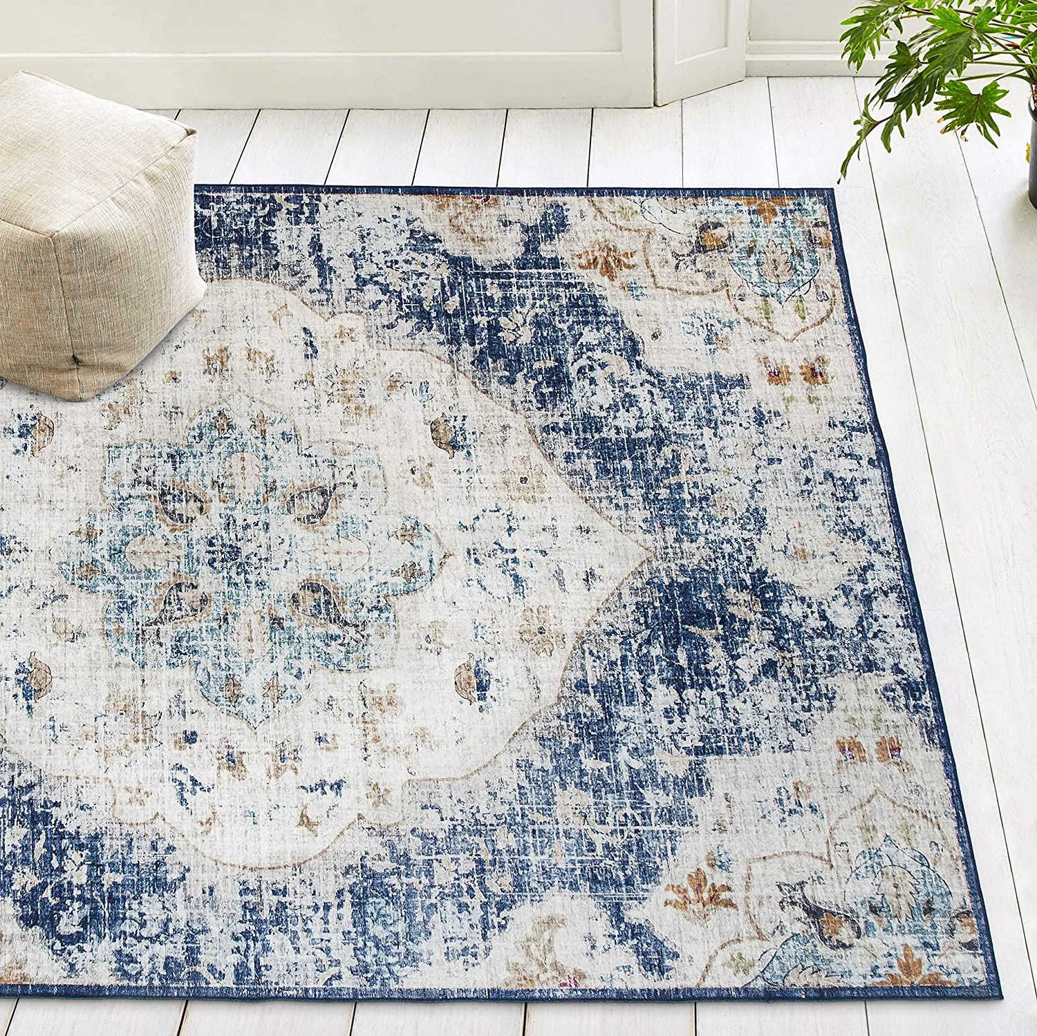 Machine Washable Rug - Stain Resistant, Non-Shed - Eco-Friendly, Non-Slip, Family & Pet Friendly - Made from Premium Recycled Fibers - Eco Trade Company