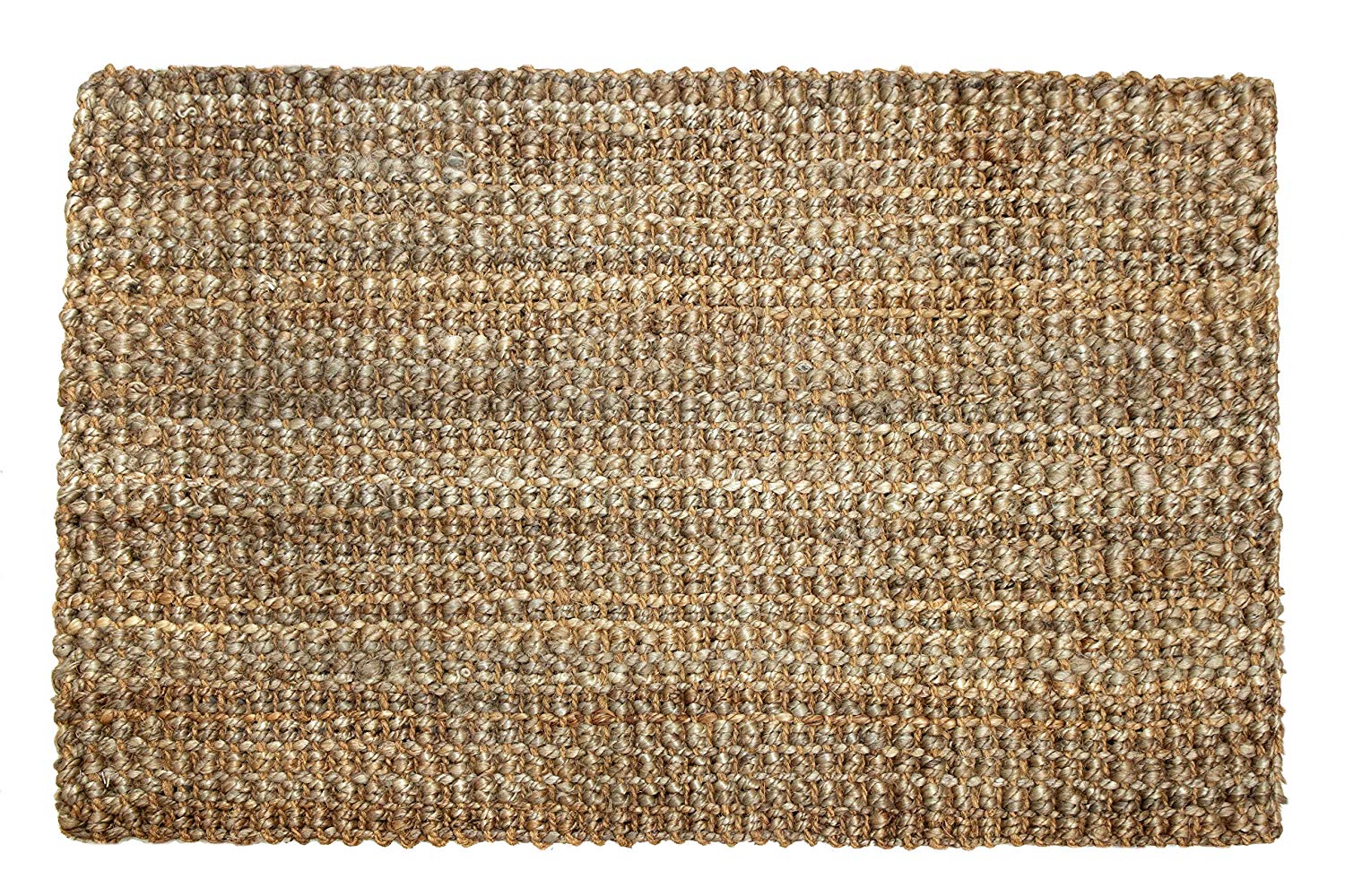 Jute Area Rug Hand Woven by Skilled Artisans, 100% Natural - Eco Trade Company